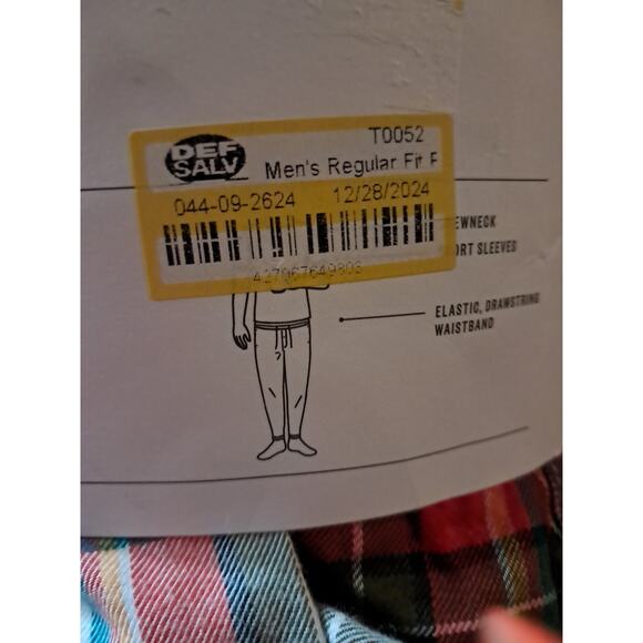 Goodfellow & Co Mens 2 Piece Pajamas Set Flannel Bottoms T- Shirt Top Size L - Picture 5 of 6